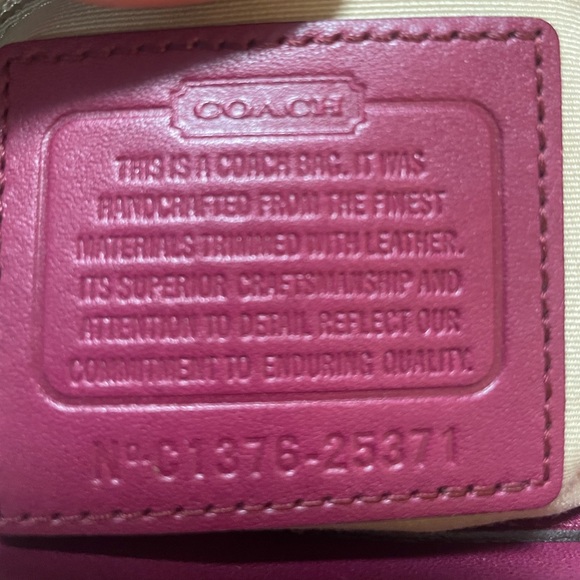 Coach Legacy Signature Carryall in Tan and Burgundy - Picture 4 of 8